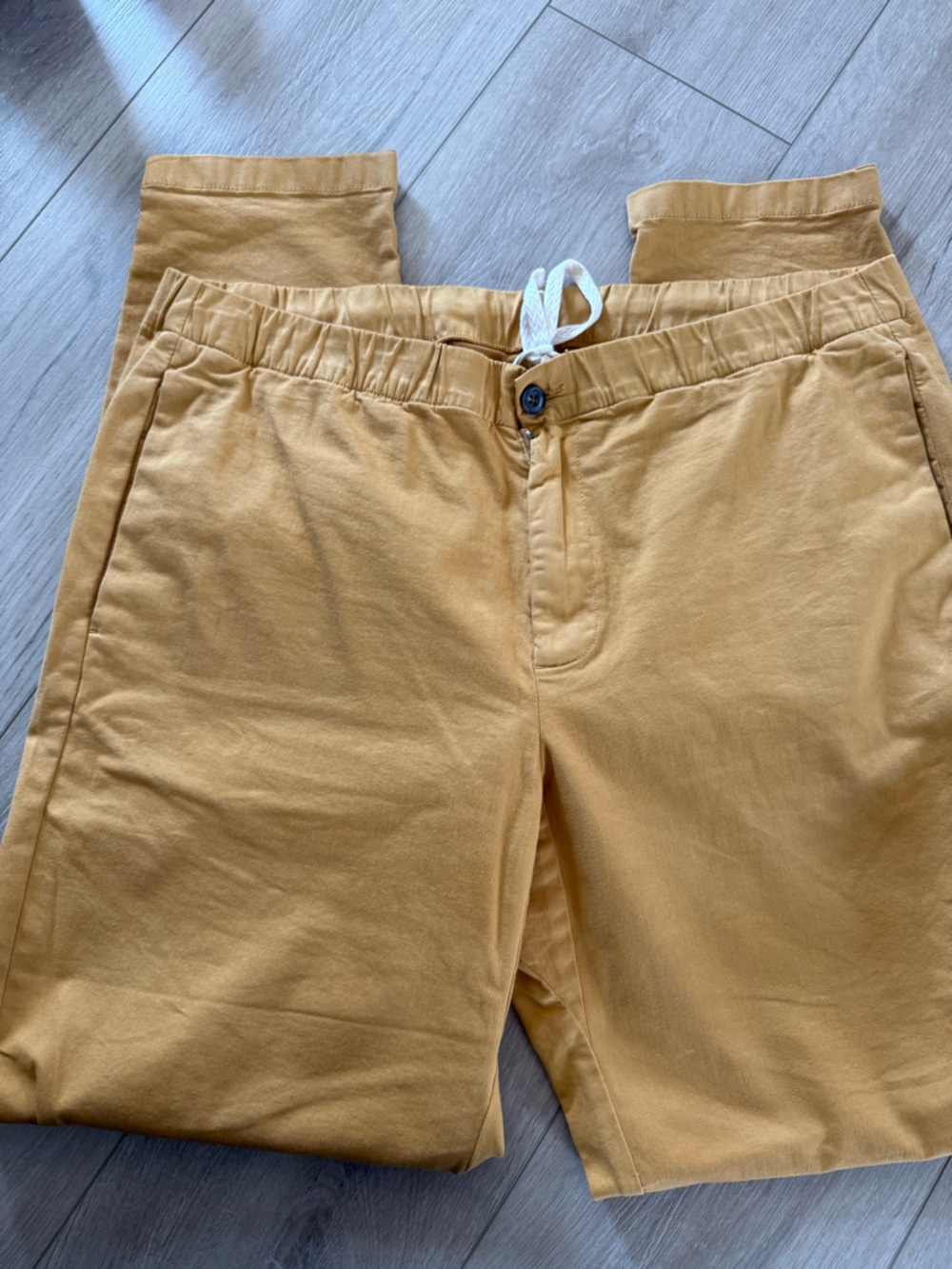 Bonobos Golden Mustard Patterned Drawstring Pants